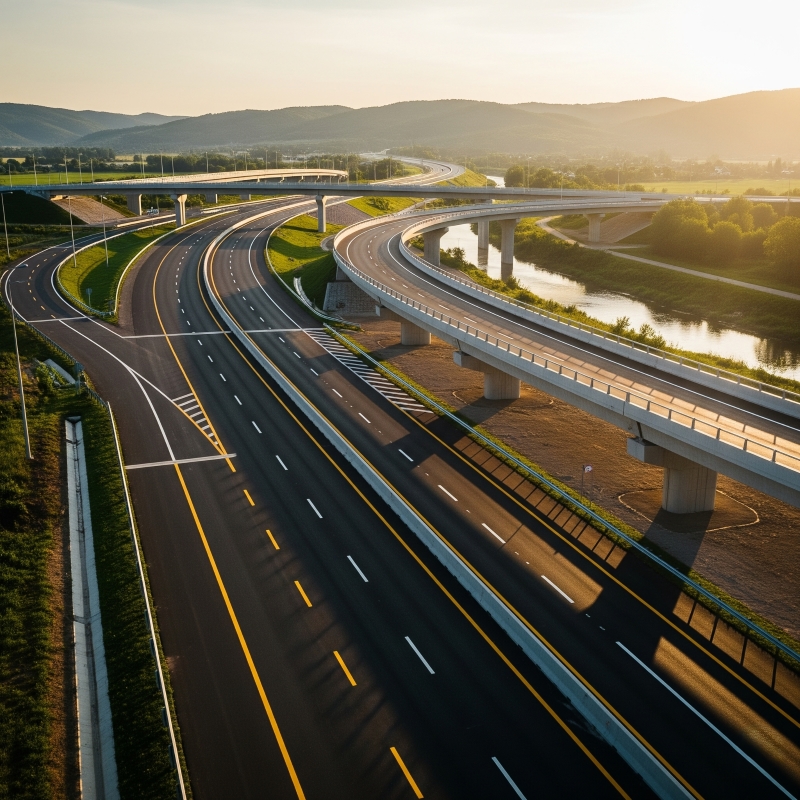 Construction de routes modernes